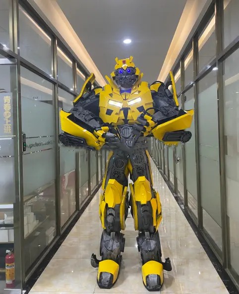 Good Quality Handmade Kids Party Realistic Yellow Robot Costume