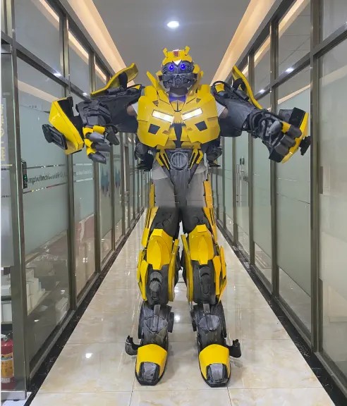 Good Quality Handmade Kids Party Realistic Yellow Robot Costume