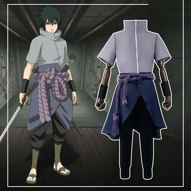 Best Sell Akatsuki Costumes Halloween Clothes Anime Cosplay Costume NARU TO Sasuke Cosplay Costume