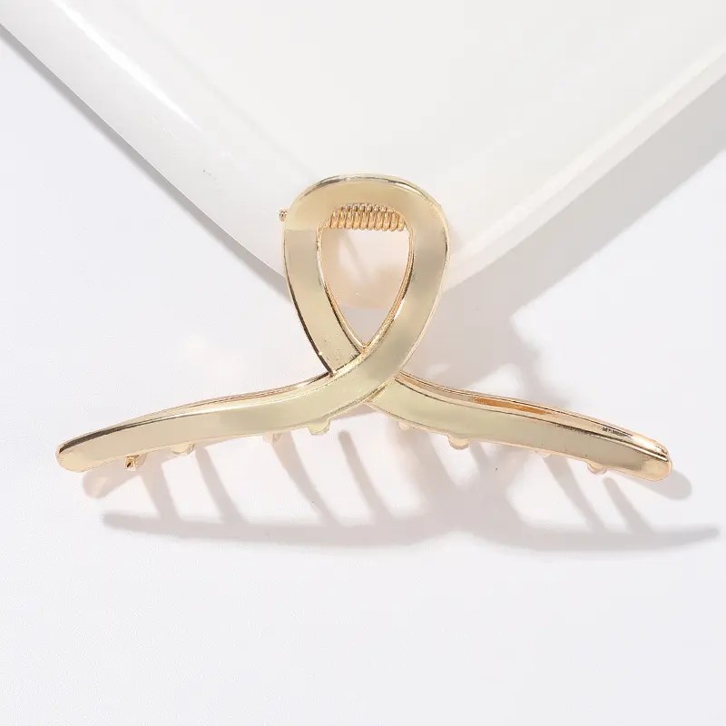 New Alloy Hairpin American Retro Hairpin Women'S Fashion All-Match Large Clip