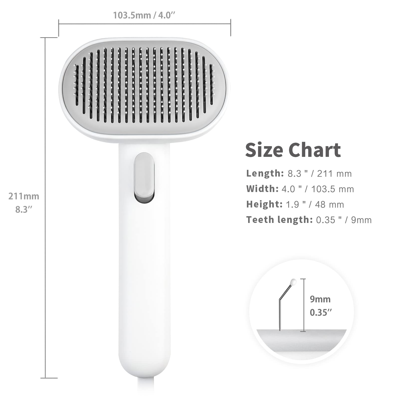 Hair remover brush for cats and dogs