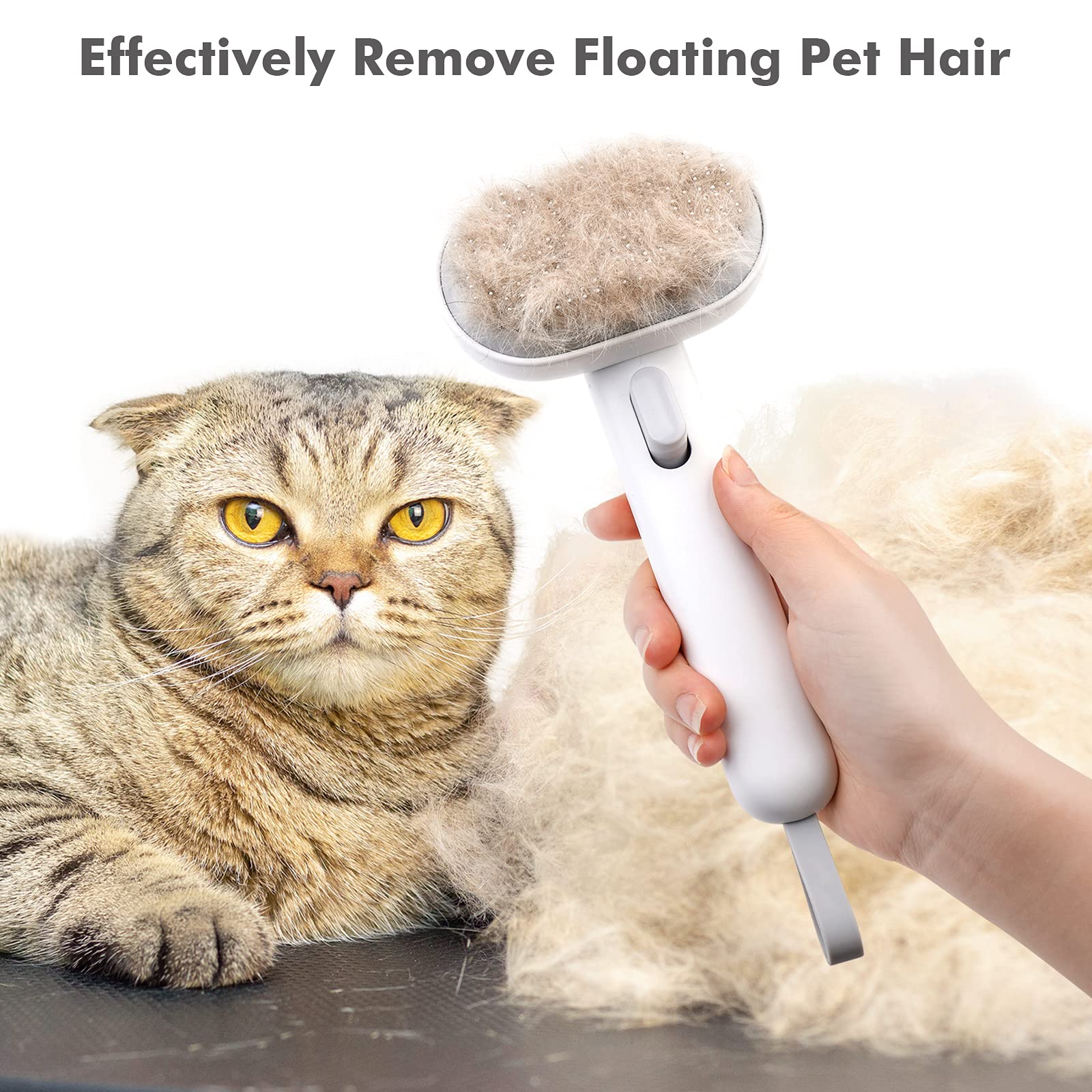 Hair remover brush for cats and dogs