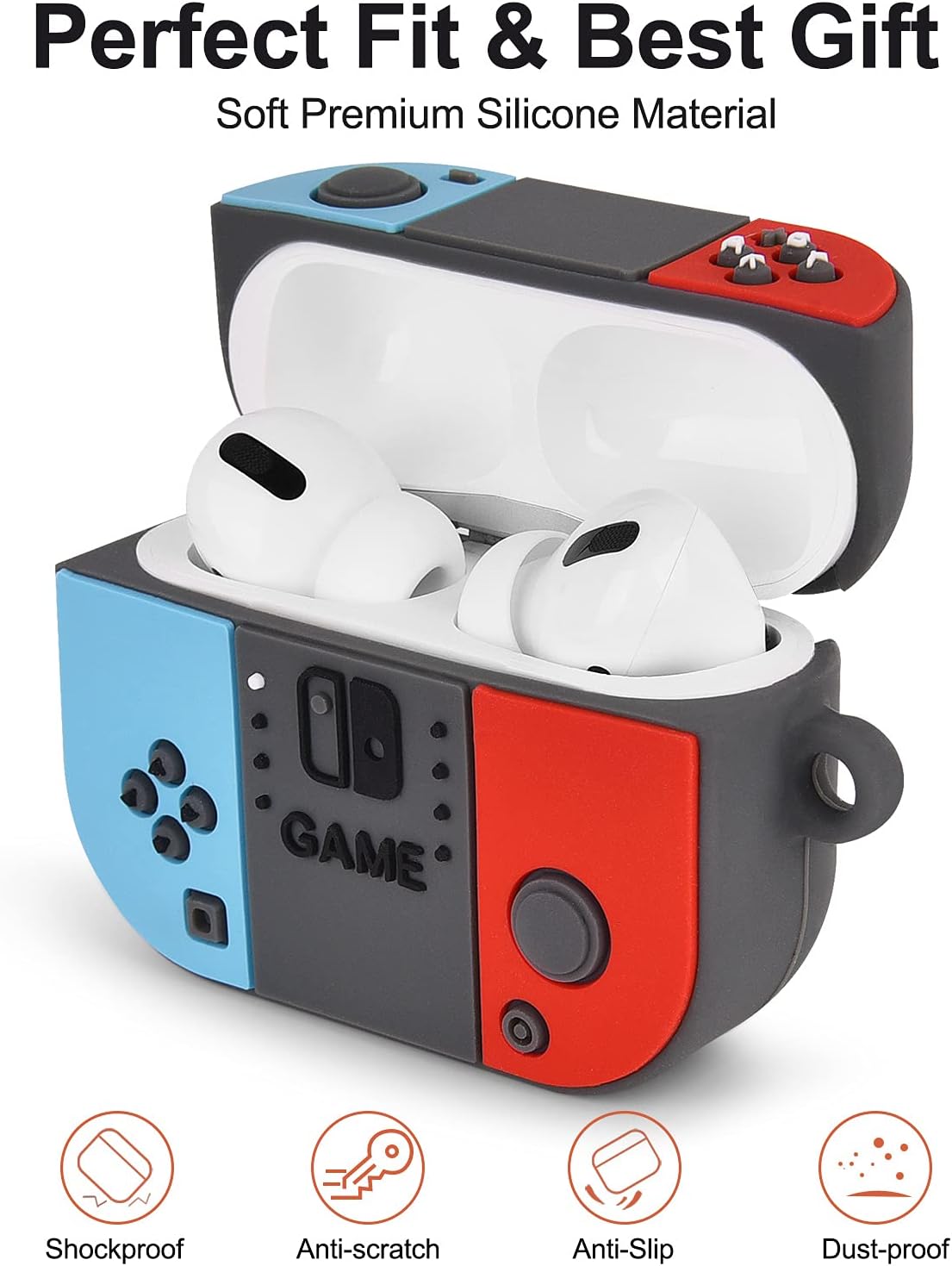 AirPods Pro 1st / 2nd generation headphones have a cute and cool switch game design headset protection phone case