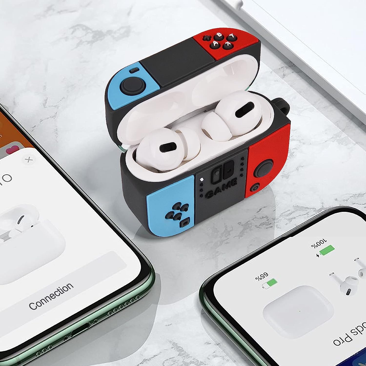 AirPods Pro 1st / 2nd generation headphones have a cute and cool switch game design headset protection phone case