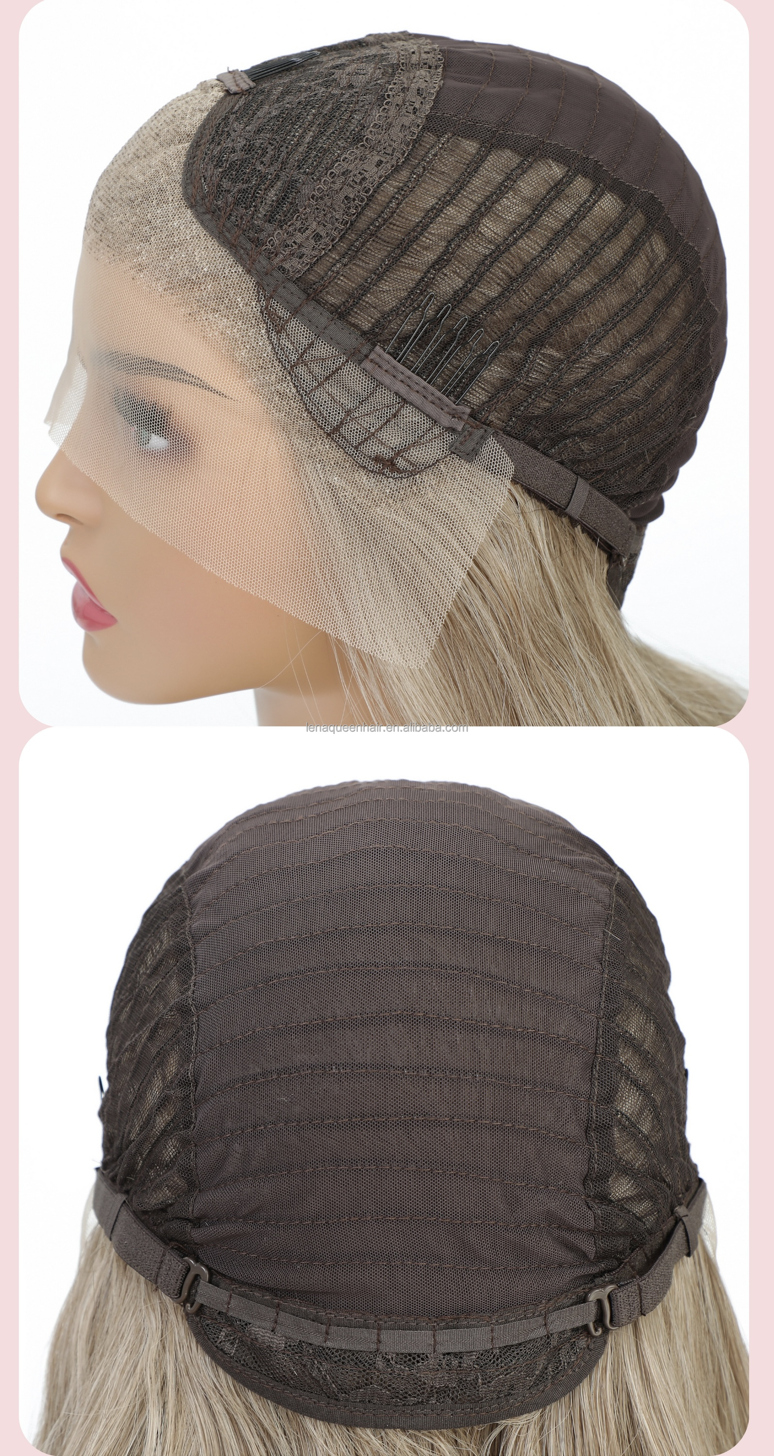 Blonde Beauty mixed high-gloss future Tula fiber hair wig synthetic wave front wig for women holding a wedding showcase