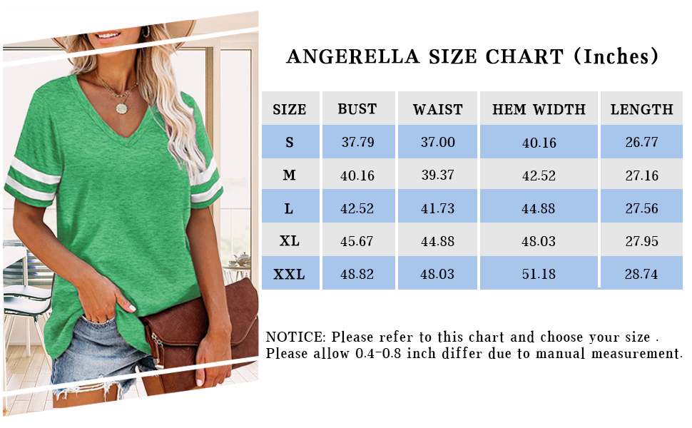 Women's casual V-neck T-shirt short sleeve top summer loose suitable