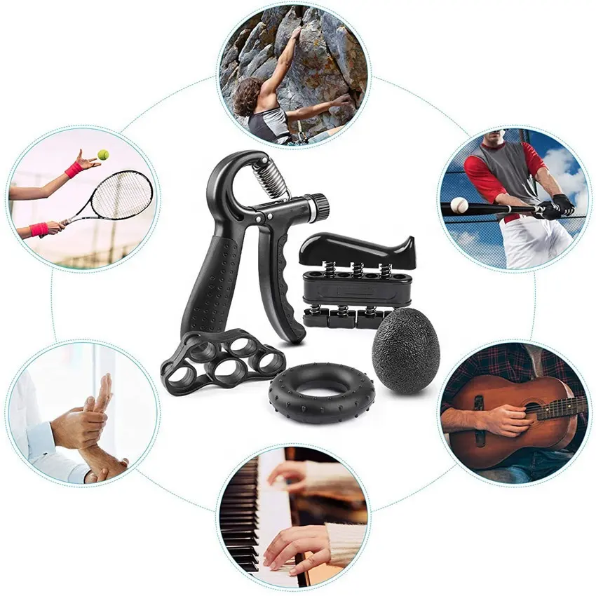 Hand grip strengtheners Finger grip rings and stress relief balls are suitable for athletes and musicians