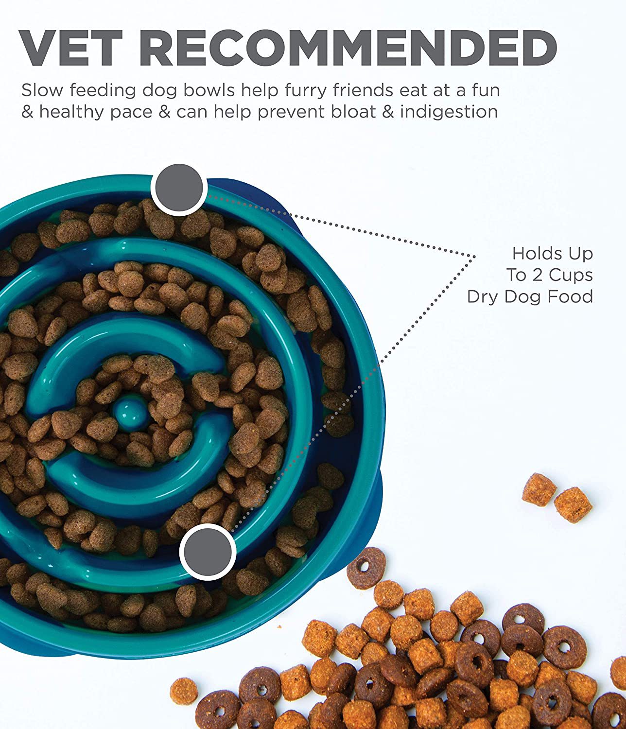 Dog Food Bowl Maze Interactive Puzzle non-slip with free travel Slow feeder dog bowl