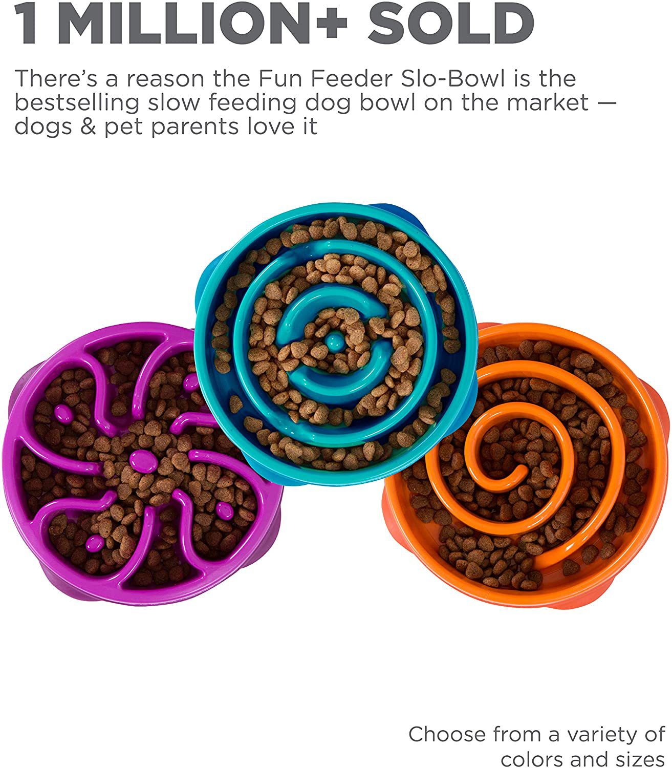 Dog Food Bowl Maze Interactive Puzzle non-slip with free travel Slow feeder dog bowl