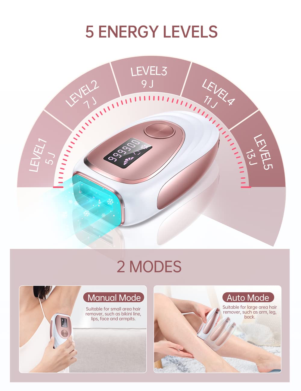 Home cold hair removal painless 5 mini hair removal machine Laser hair removal machine