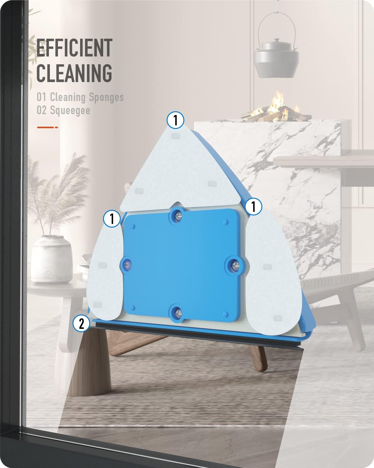 Double-sided magnetic window cleaner, window wiper sliding brush equipment cleaning brush