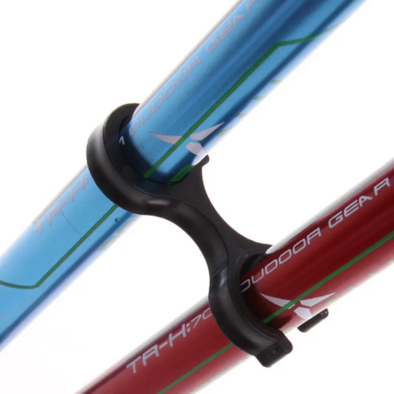 Light aircraft grade aluminum trekking pole with extended downward grip plus tip kit  (two pieces)