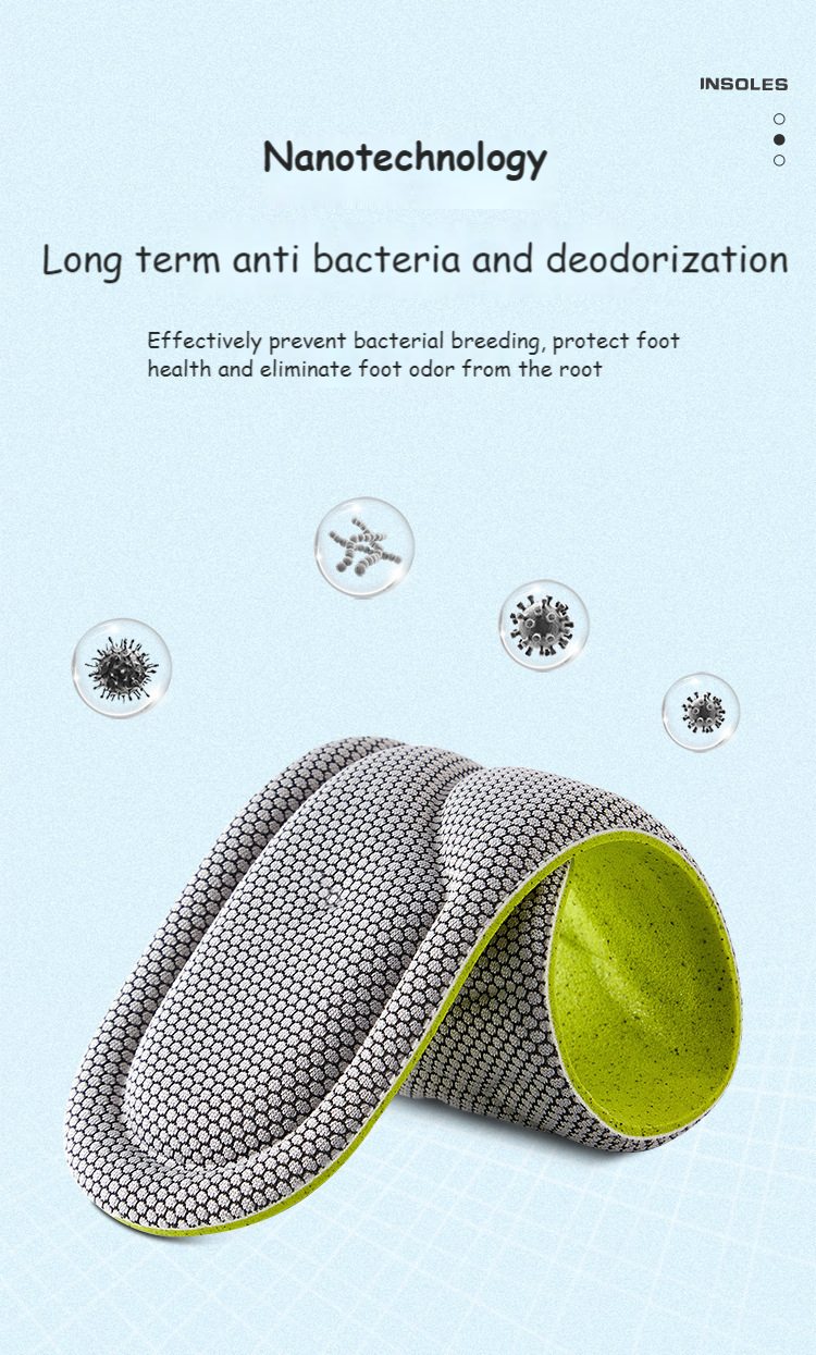 Arch support insole Men's massage men's non-slip insole Solid memory foam sole correction sole