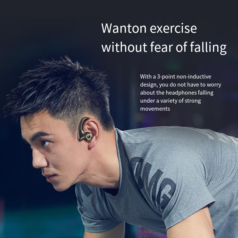 Wireless Bluetooth headset with hanging ear