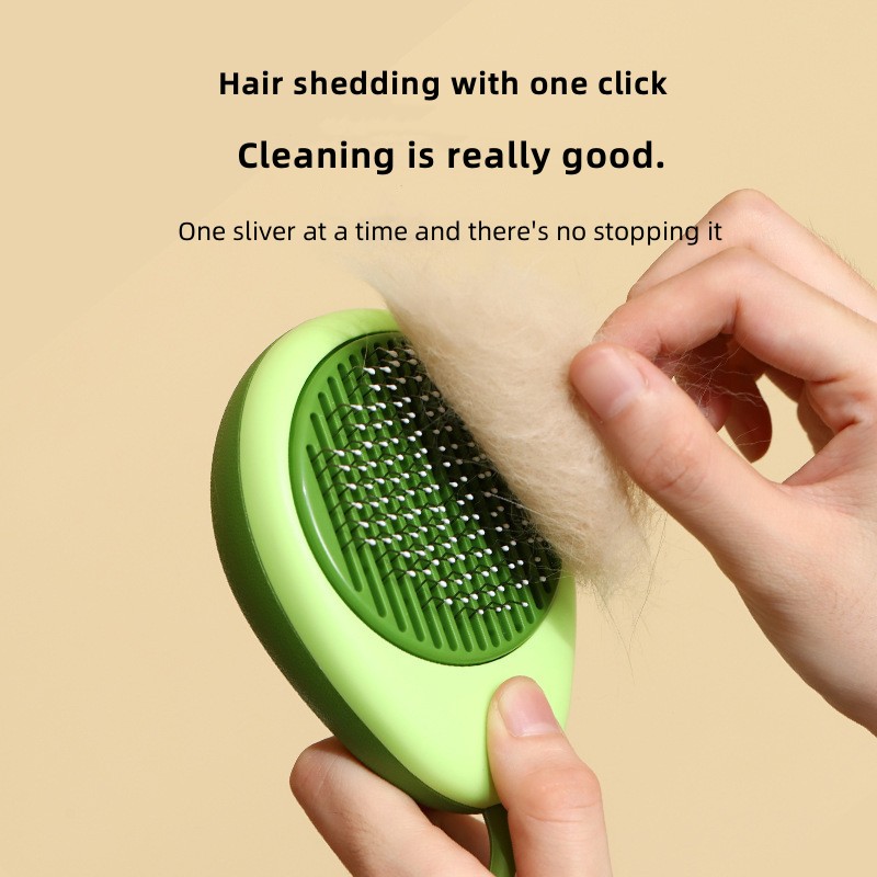 Pet grooming special avocado lemon styling comb hair children pet needle comb massage comb