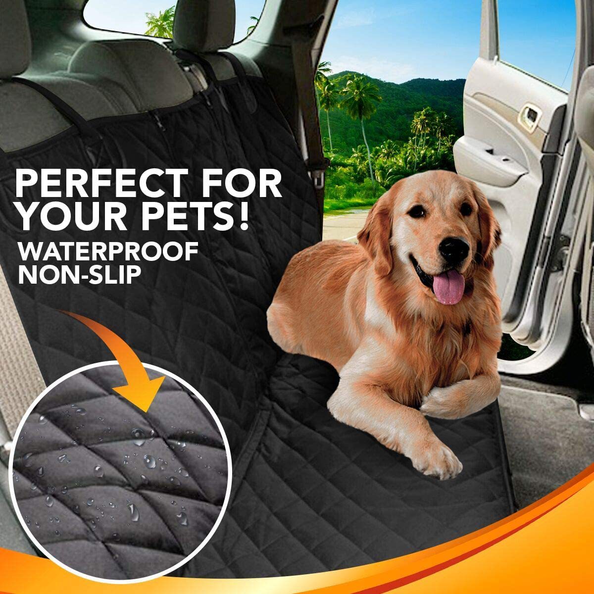 Dog car pet bed Car pet mat Waterproof non-slip seat cover back row anti-dirt pet car mat