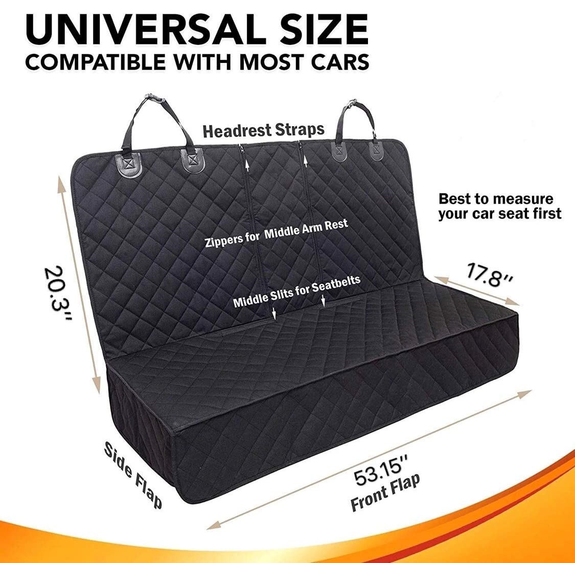 Dog car pet bed Car pet mat Waterproof non-slip seat cover back row anti-dirt pet car mat