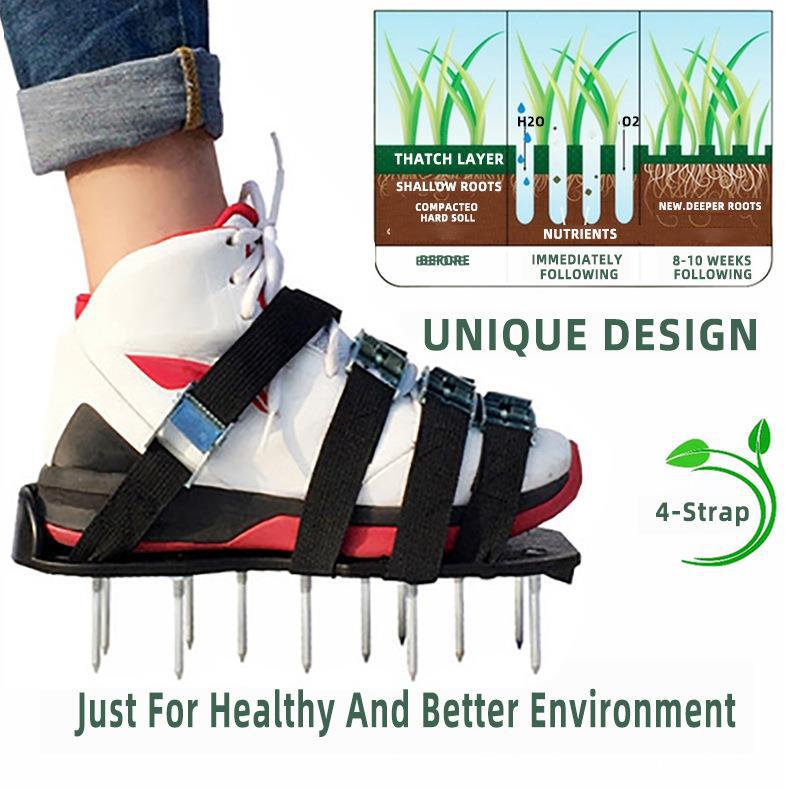 Garden cleats lawn shoes plastic board nail shoes lawn inflatable shoes