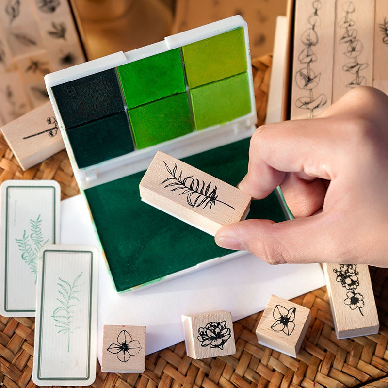 22 piece vintage wooden seal set - perfect for DIY craft, scrapbooking, lettering, card making