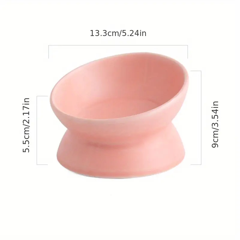 New Ceramic Pet Bowl, Sloping Mouth And High Foot Protection For Cervical Vertebrae, Dog And Cat Food Bowl