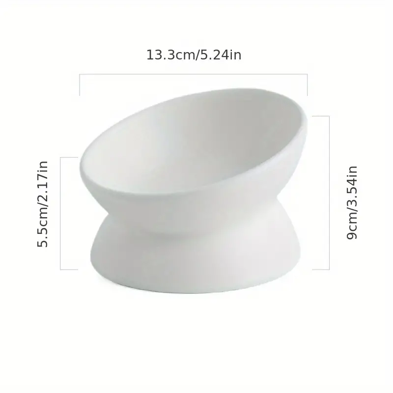 New Ceramic Pet Bowl, Sloping Mouth And High Foot Protection For Cervical Vertebrae, Dog And Cat Food Bowl