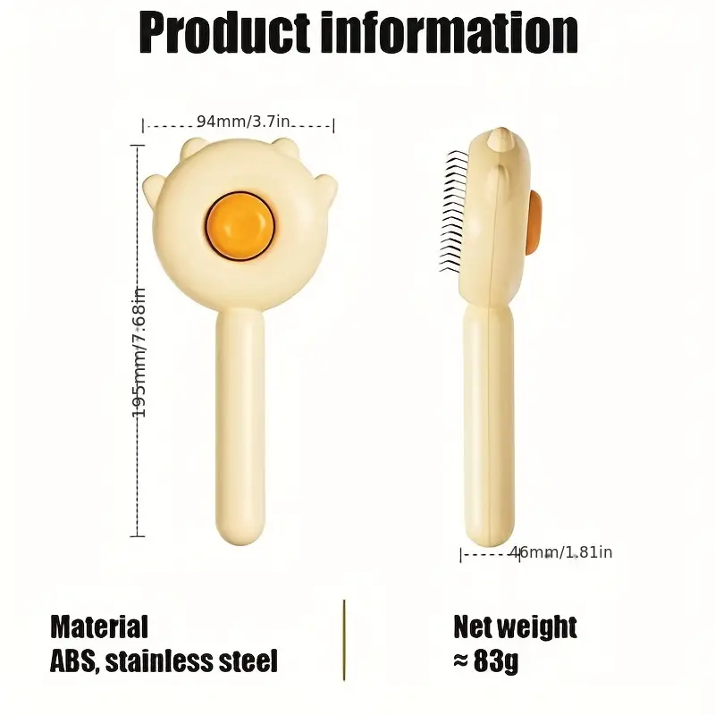 Multifunctional Pet Hair Comb Flea And Tear Stain Removal Pet Hair Cleaner Brush