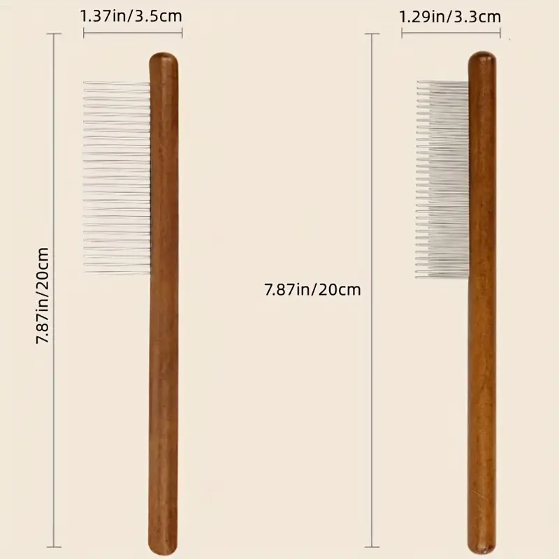 Wooden Solid Pet Hair Comb - Perfect for Dog & Cat Hair Removal
