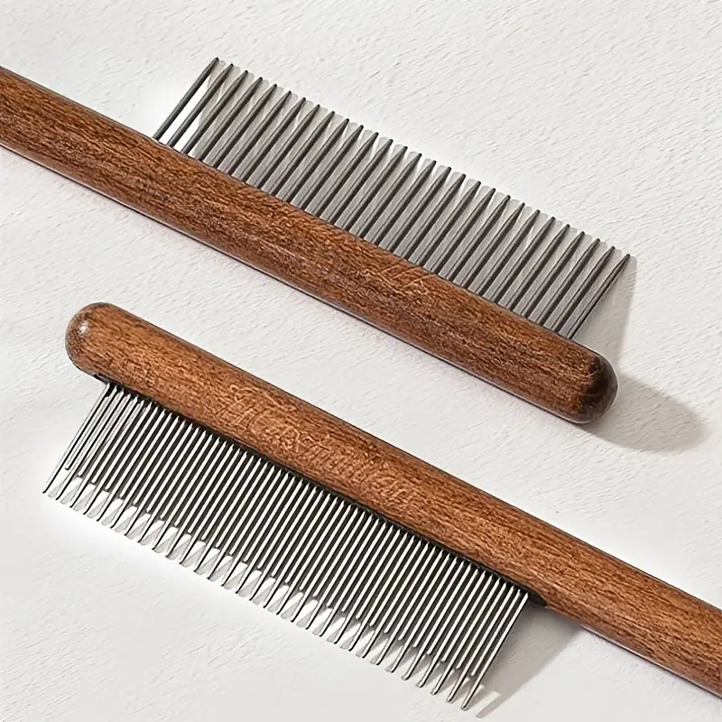 Wooden Solid Pet Hair Comb - Perfect for Dog & Cat Hair Removal