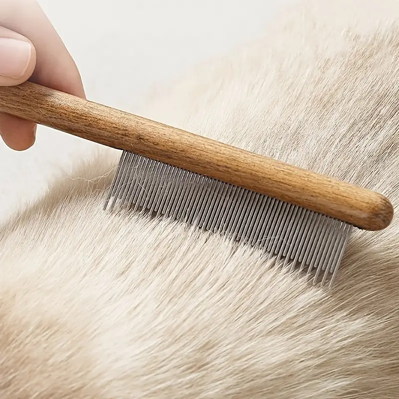 Wooden Solid Pet Hair Comb - Perfect for Dog & Cat Hair Removal