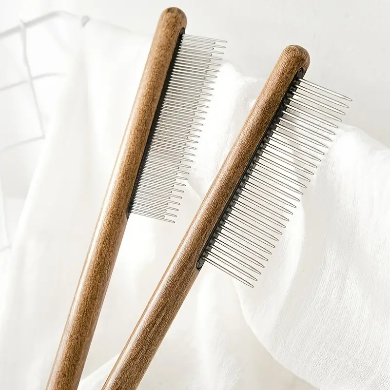 Wooden Solid Pet Hair Comb - Perfect for Dog & Cat Hair Removal