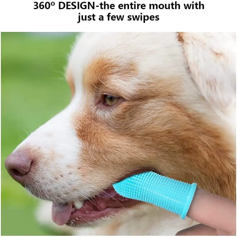 Silicone Pet Toothbrush ,Protecting Pet's Oral Health 2pcs