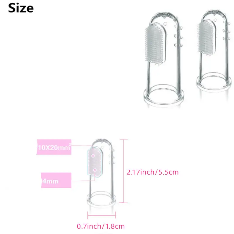 Soft Finger Pet Toothbrush For Dog & Cat, Dog Toothbrush For Dental Care, Cat Finger Brush 2psc