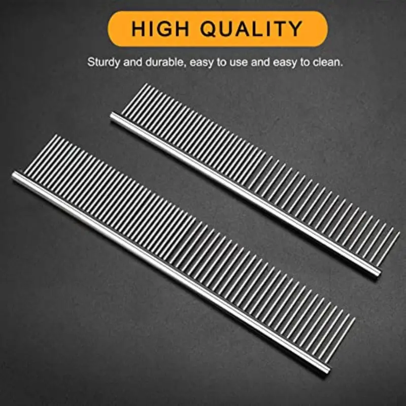 Professional Stainless Steel Dematting Combs for Long-Haired Cats & Dogs