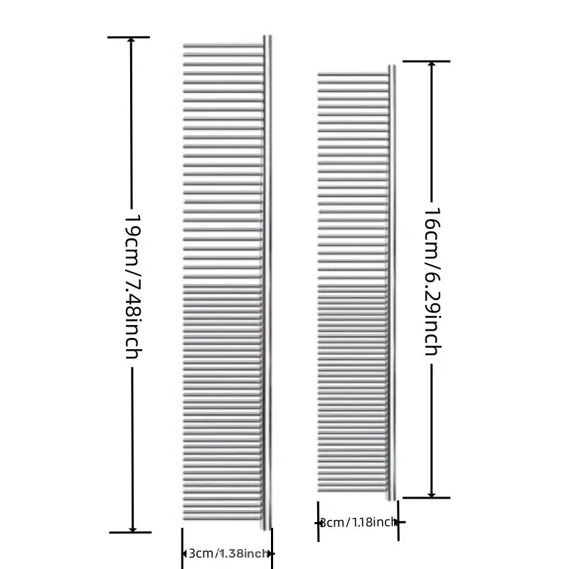 Professional Stainless Steel Dematting Combs for Long-Haired Cats & Dogs