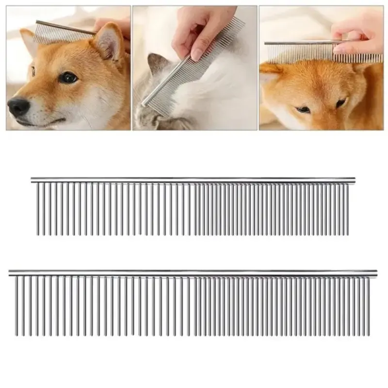 Professional Stainless Steel Dematting Combs for Long-Haired Cats & Dogs