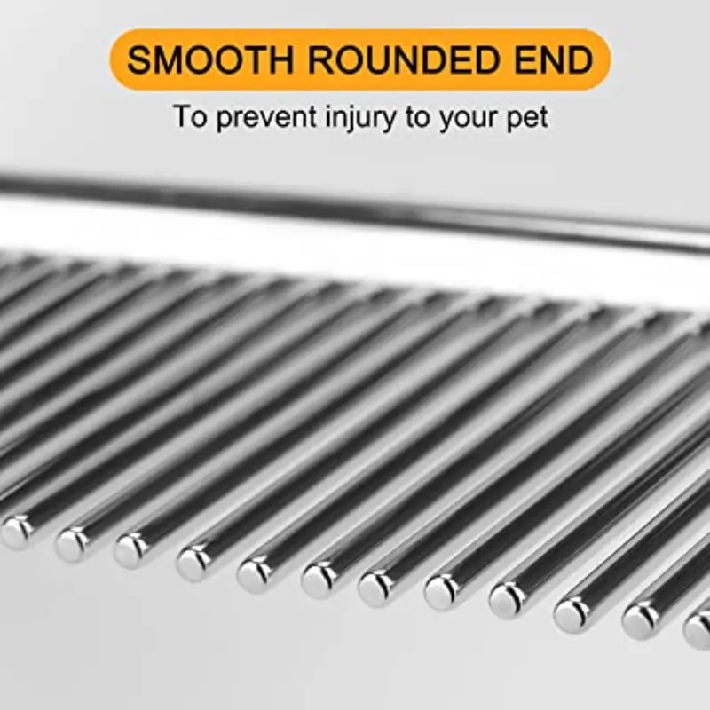 Professional Stainless Steel Dematting Combs for Long-Haired Cats & Dogs