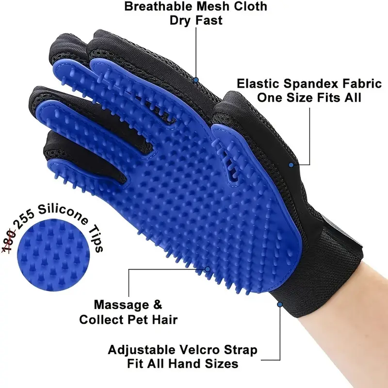 Pamper Your Pet with the Pet Grooming Glove - Perfect for Shedding Cats & Dogs