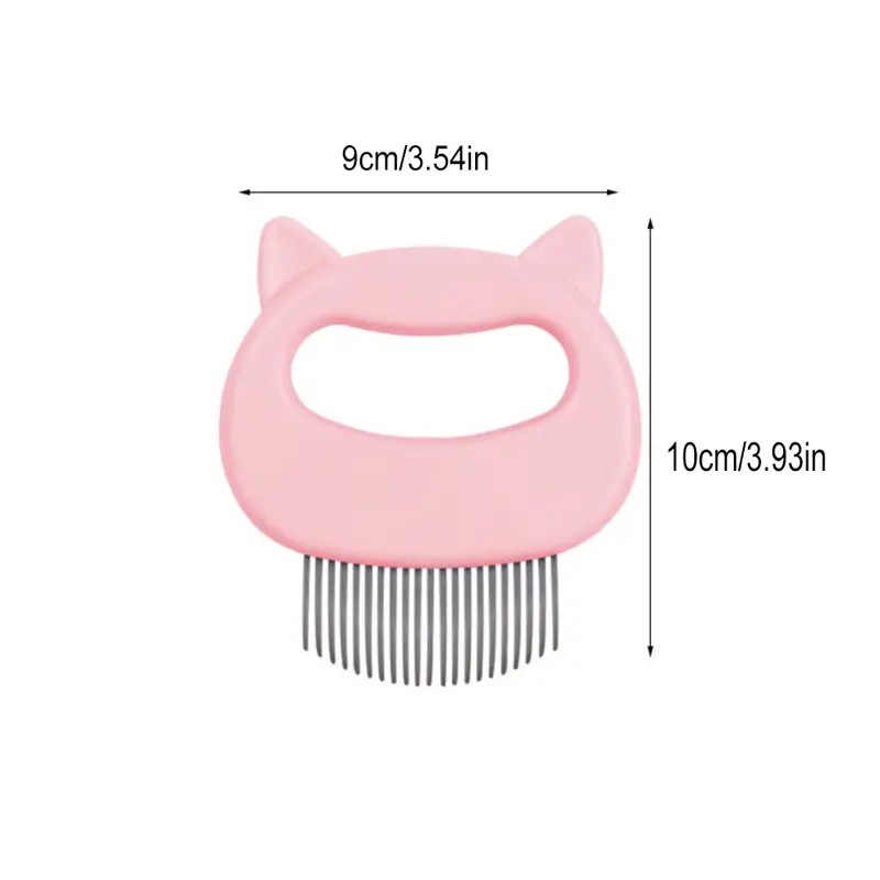 Cat Ear Shell Comb & Steel Needle Brush Set Perfect for Pet Grooming