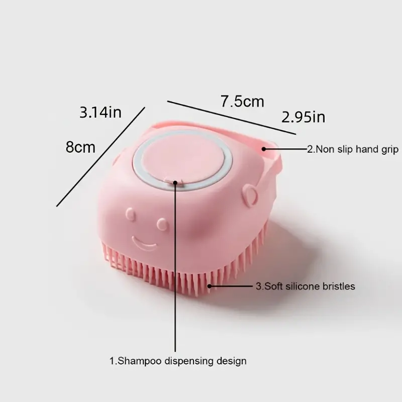 Soft Silicone Pet Brush: Massage Your Dog or Cat's Hair with Shower Gel Dispenser