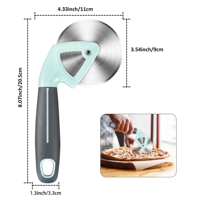 Premium Pizza Cutter Wheel - Stainless Steel Pizza Slicer - 9cm/3.54in Diameter 1Pc