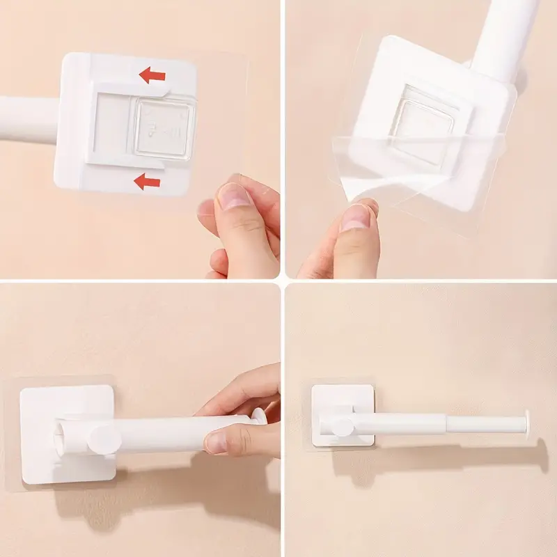 White Retractable Hat Rack Maximize Your Wardrobe Space 2pc