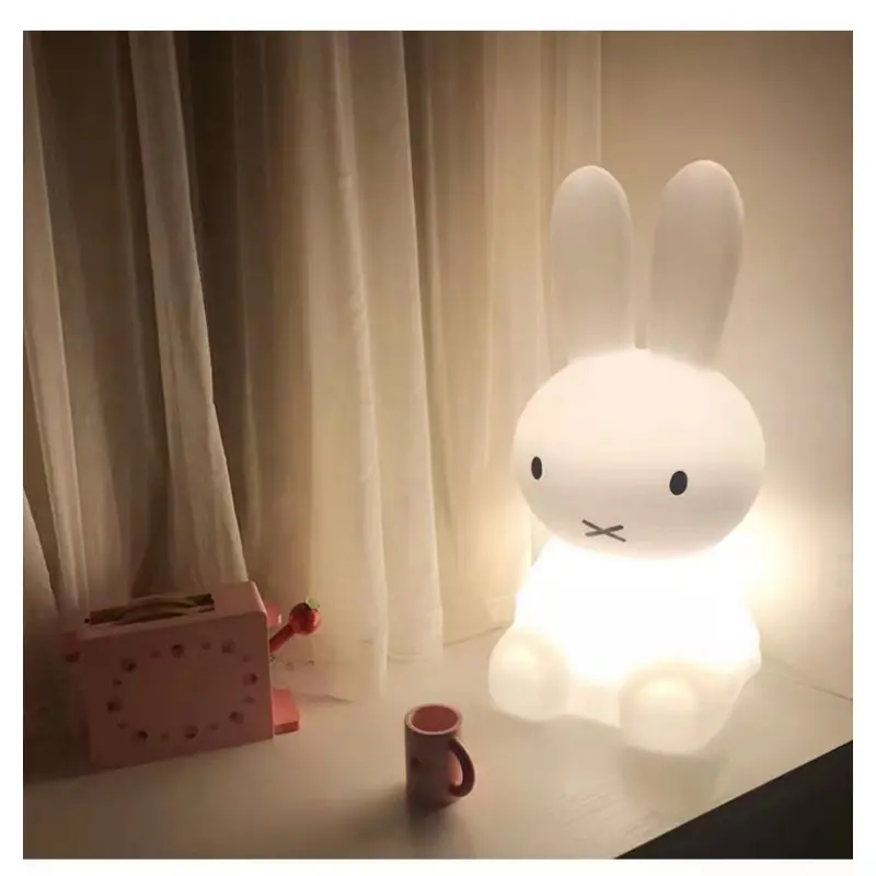 1pc Remote-Controlled Rabbit Night Light - Brighten Up Your Kid's Room with Color & Brightness Control